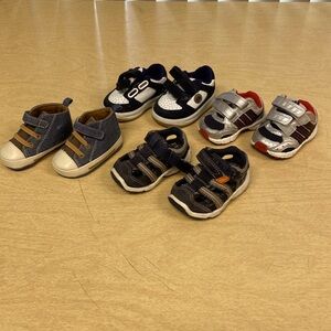 Baby boy shoes; size 2; Adidas, genuine kids and Macy’s